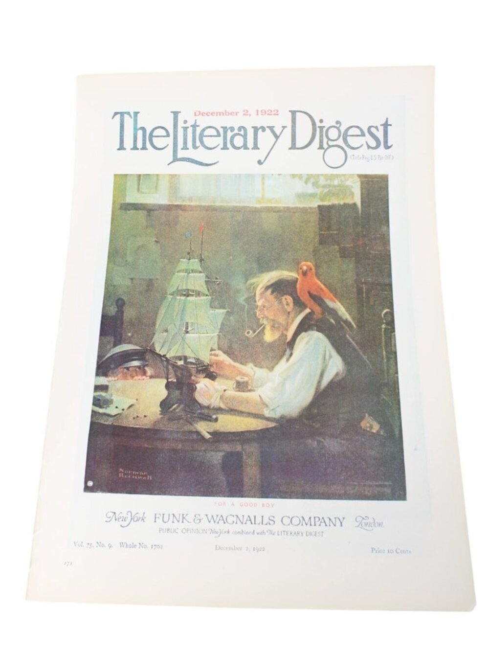 Literary digest 1922 Reprint Print Norman Rockwell Print Vintage 94709